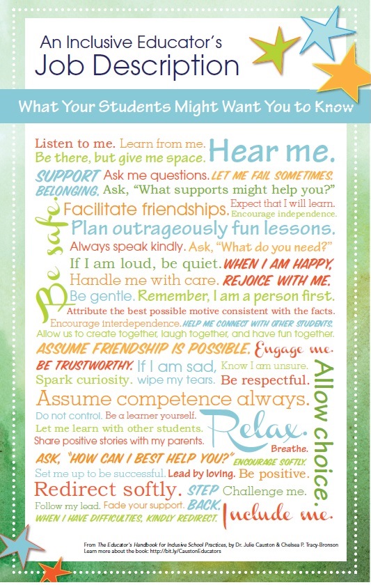 julie causton educator's poster inclusion