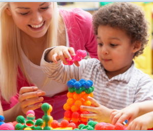 boy playing with toys