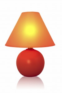 orange table lamp