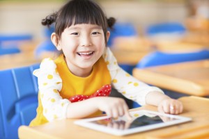 girl at desk