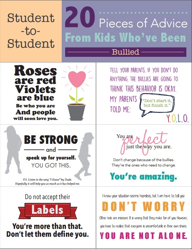 student messages to victims of bullying