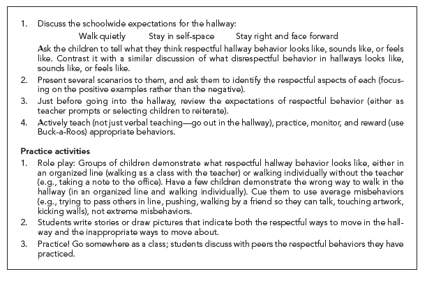 examples of good behavior in school