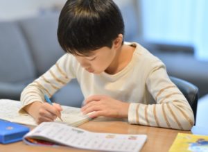 boy writing