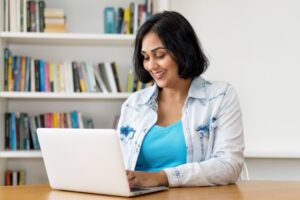 woman at computer